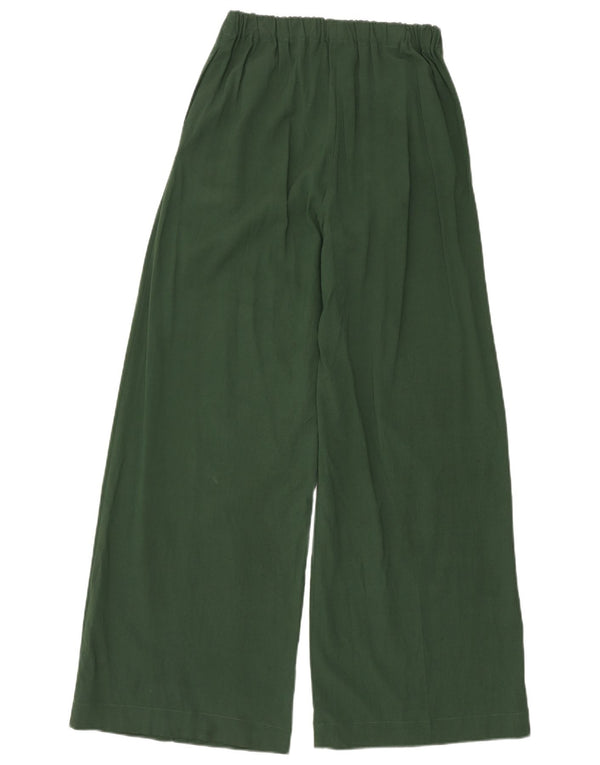 Topshop Pantaloni casual evazați cu talie înaltă pentru femei UK 8 Small W24 L31 Green