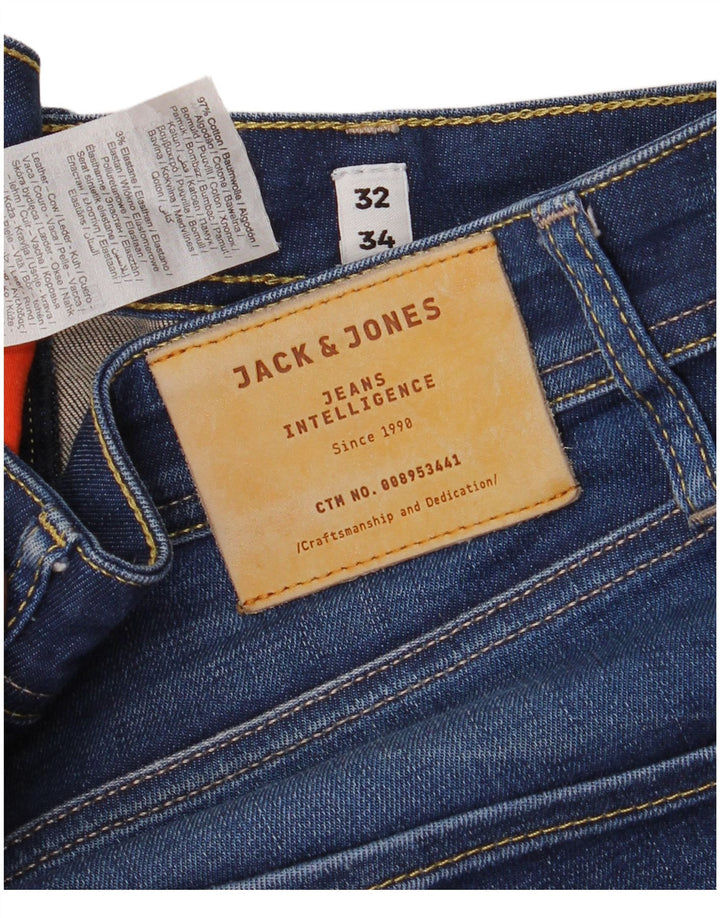 Blugi slim pentru bărbați Jack & Jones W32 L34 Bumbac albastru