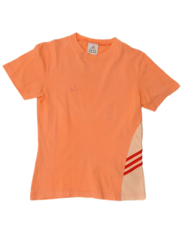 Tricou cu mânecă scurtă Adidas pentru femei Top UK 12 Medium Orange Colorblock
