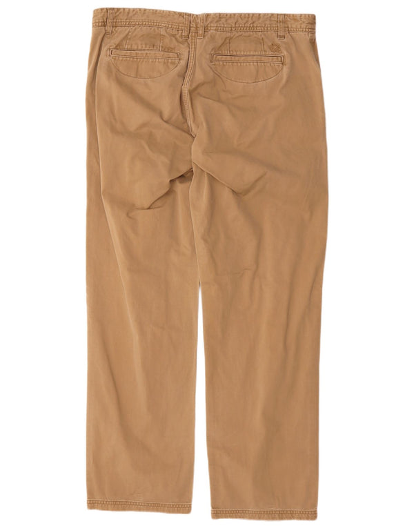 Crew Clothing Pantaloni chino drepți pentru bărbați W38 L30 bumbac bej