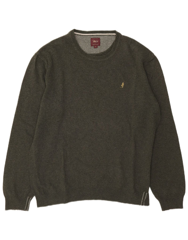 Pulover Marlboro Classics pentru bărbați, cu gât crew, 2XL, lână verde