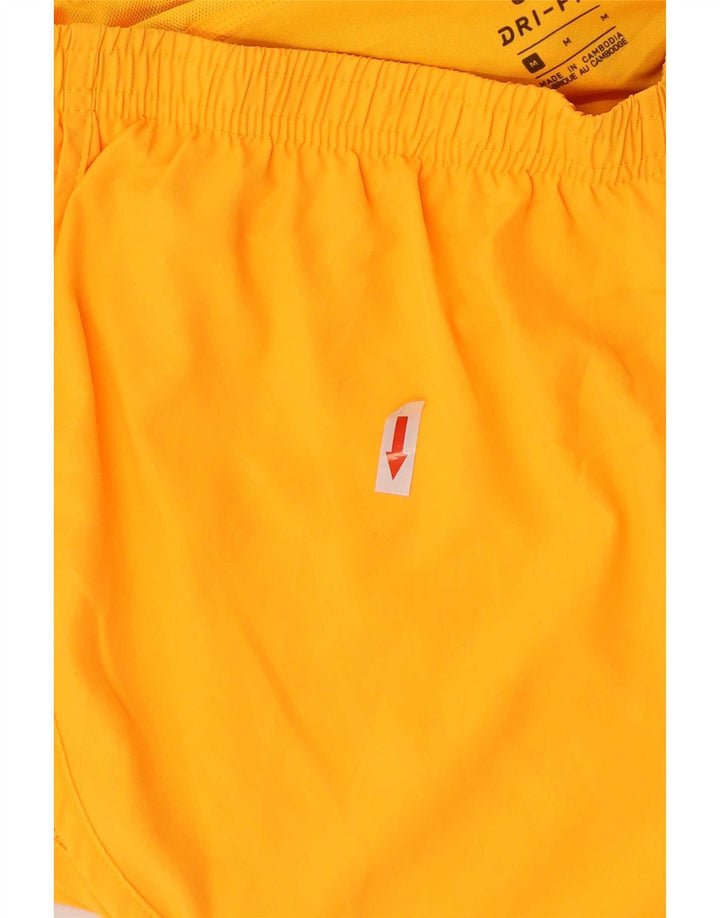 Pantaloni scurți sport Nike Dri Fit pentru femei UK 14 Poliester portocaliu mediu