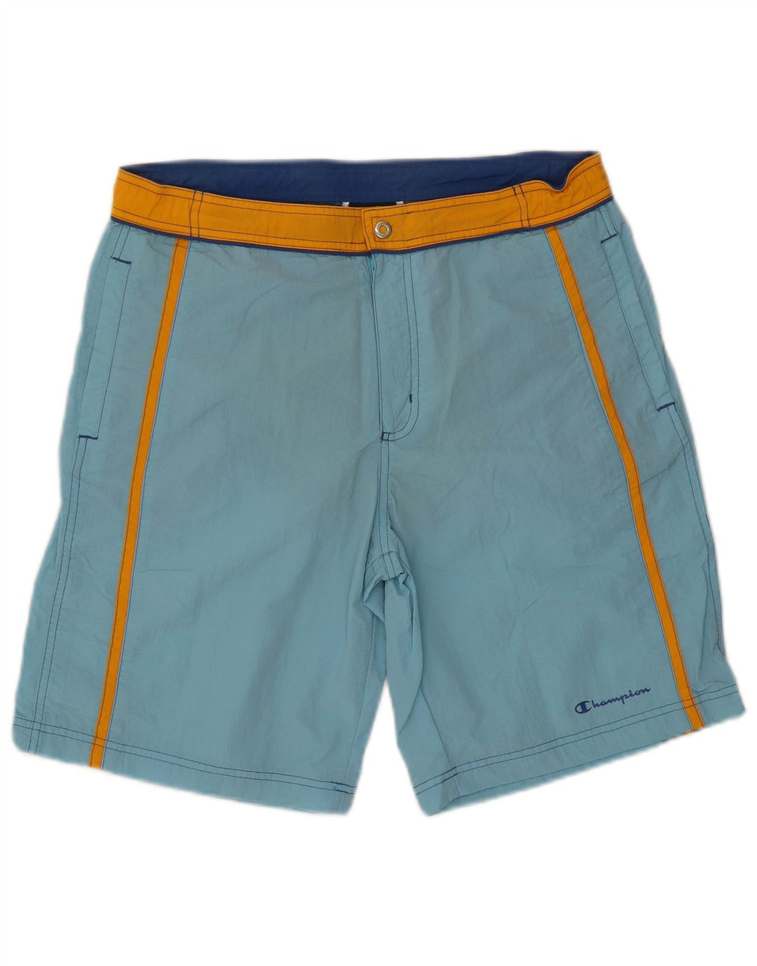 Pantaloni scurți de înot Champion pentru bărbați, albastru mediu, poliester color bloc