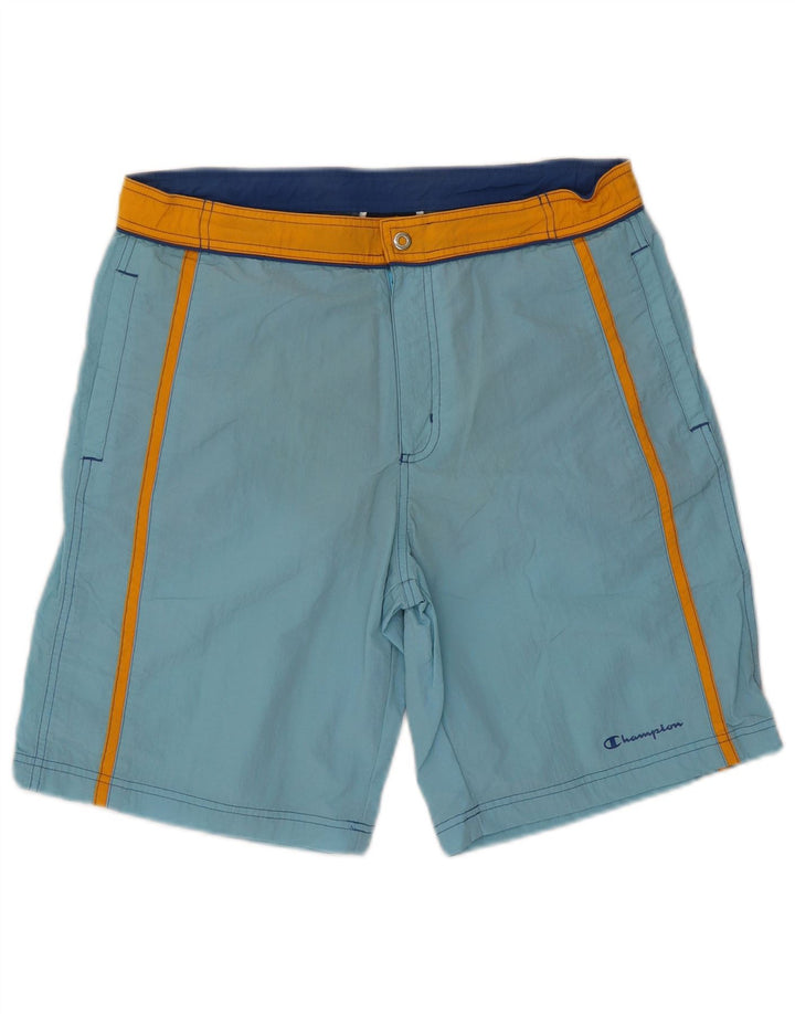 Pantaloni scurți de înot Champion pentru bărbați, albastru mediu, poliester color bloc