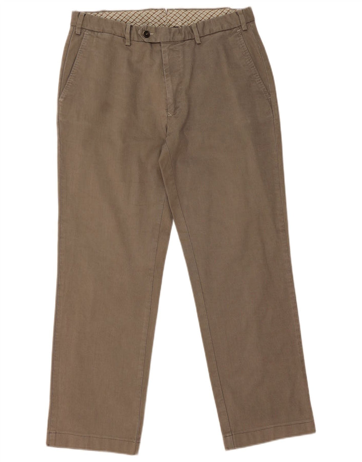 Pantaloni de costum obișnuiți pentru bărbați Gant IT 50 Large W35 L29 Gri