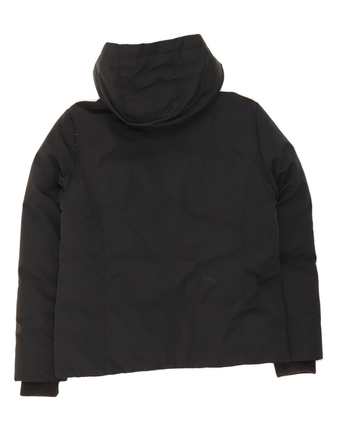 TOMMY HILFIGER Womens Hooded Padded Jacket UK 14 Medium Black Polyester Vintage Tommy Hilfiger and Second-Hand Tommy Hilfiger from Messina Hembry 