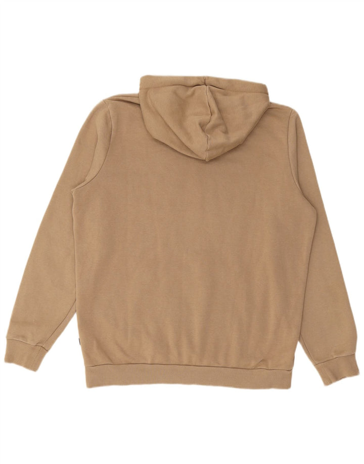 Pulover pentru bărbați PUMA cu glugă grafică, bumbac mediu bej