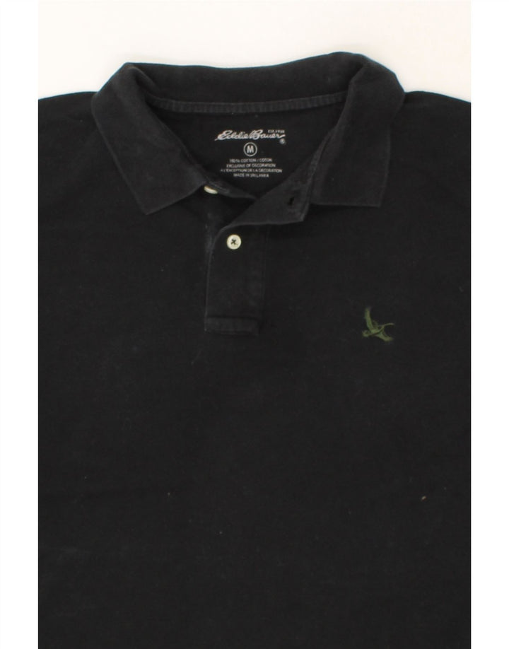 EDDIE BAUER Mens Polo Shirt Medium Black Cotton Vintage Eddie Bauer and Second-Hand Eddie Bauer from Messina Hembry 