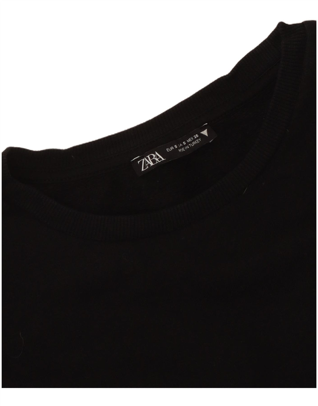 Top femeie Zara cu mânecă lungă UK 8 Small Negru