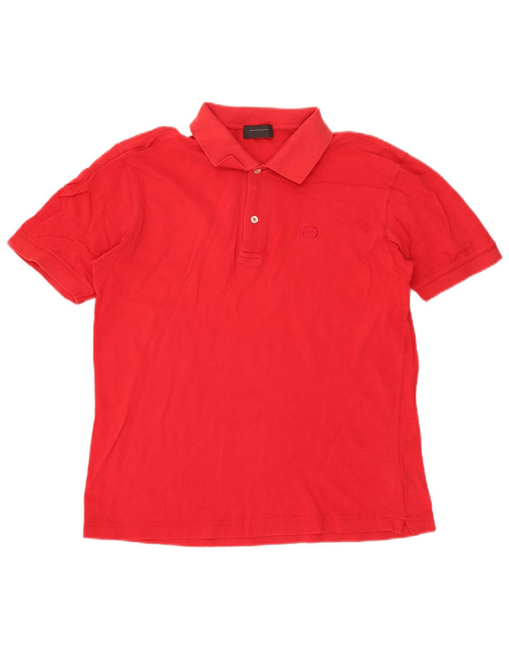 Tricou polo Sergio Tacchini pentru bărbați, bumbac roșu mediu