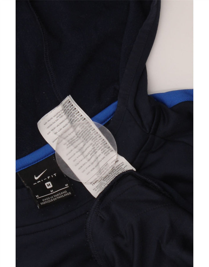 Pulover Nike pentru bărbați cu glugă, mediu albastru bleumarin, poliester bloc de culoare