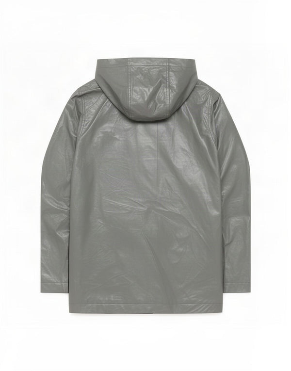 Topshop Jachetă de ploaie cu glugă pentru femei UK 8 Small Gri Poliester