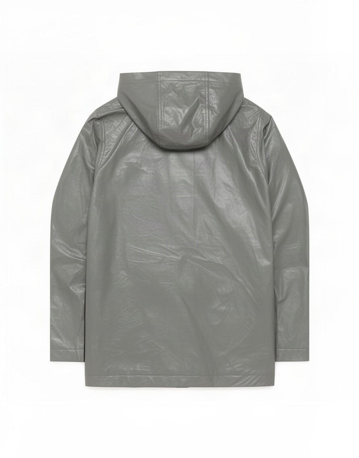 Topshop Jachetă de ploaie cu glugă pentru femei UK 8 Small Gri Poliester