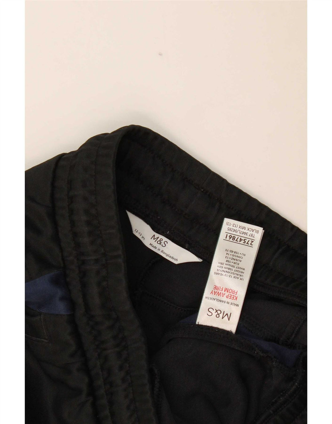 Marks & Spencer Băieți Trening Pantaloni Joggeri 12-13 Ani Negru