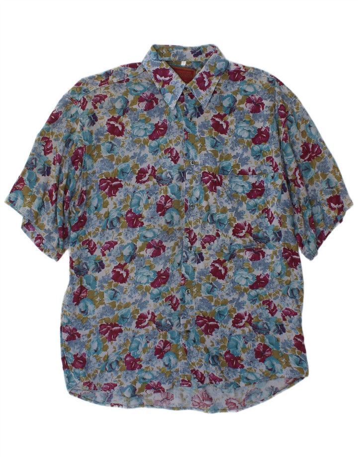 Cămașă cu mânecă scurtă pentru bărbați Mac Fashion, mică, multicoloră, florală