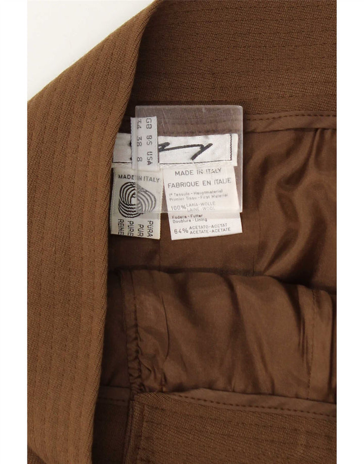 Fusta Wrap Vintage pentru femei US 8 Medium W25 Brown Wool