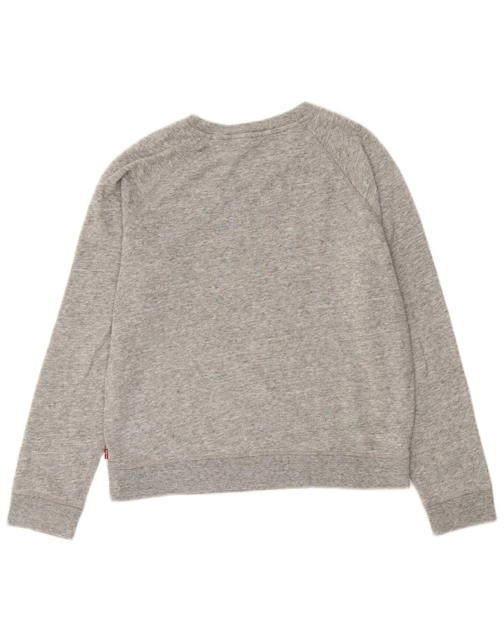Pulover cu grafic pentru femei Levi's UK 14 Medium Gri Pete