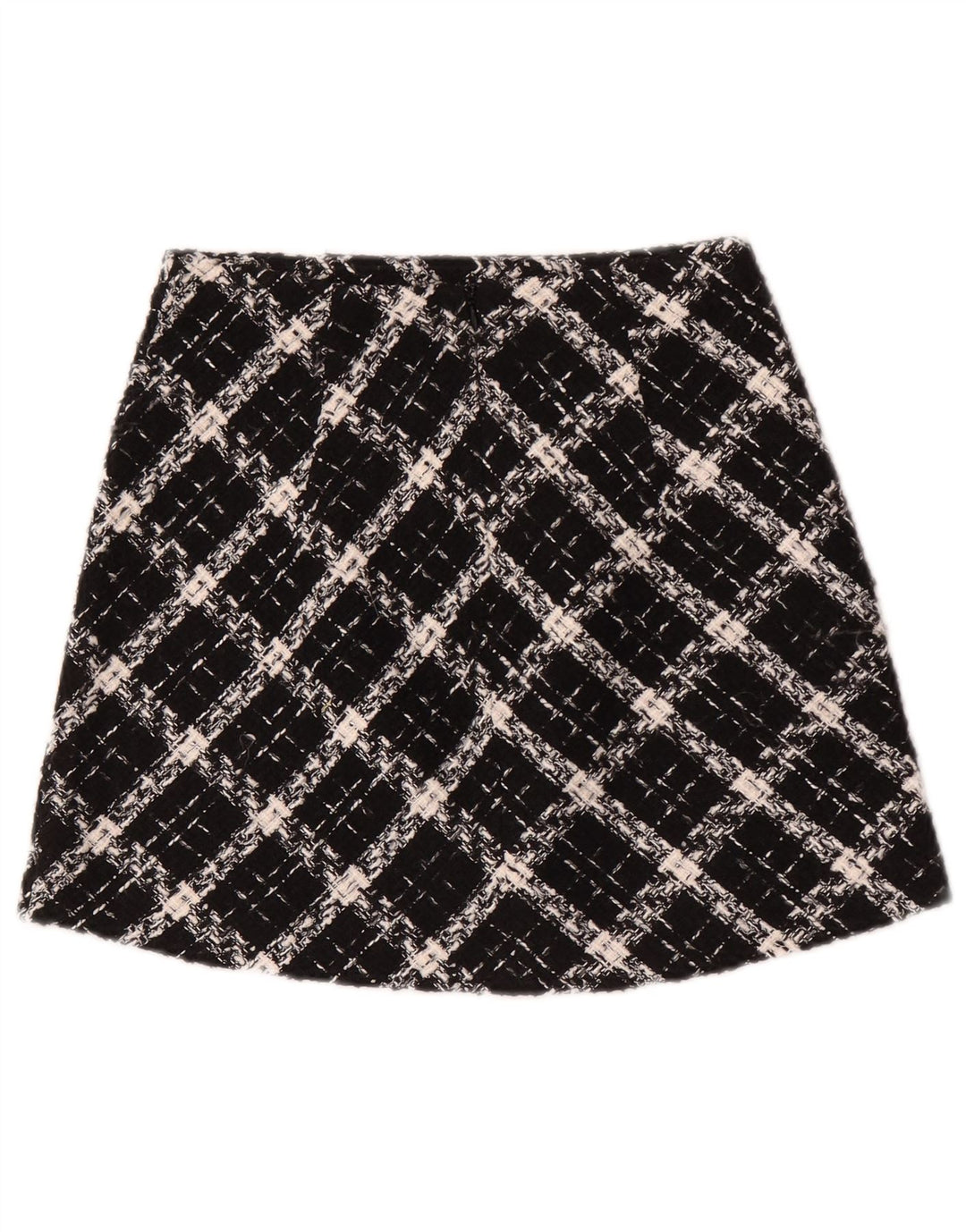 Fustă mini pentru femei Zara XS W24 Black Check