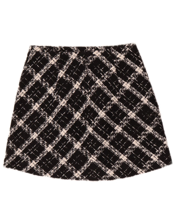 Fustă mini pentru femei Zara XS W24 Black Check