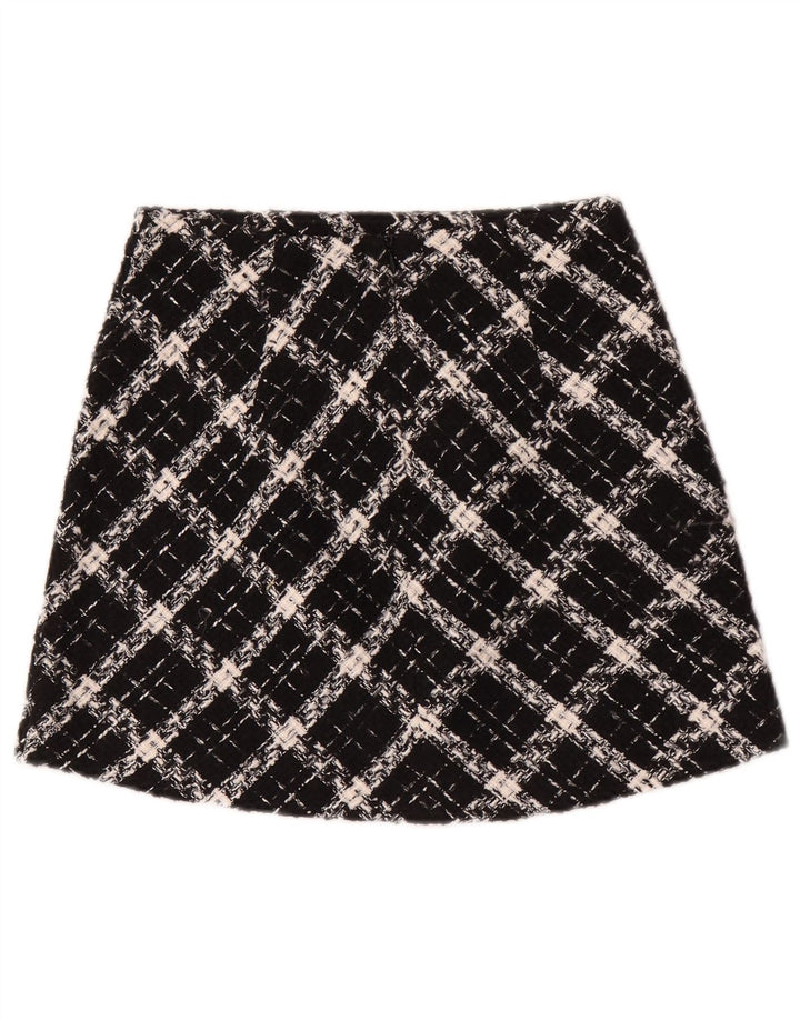 Fustă mini pentru femei Zara XS W24 Black Check