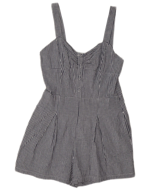 Jack Wills Combi obișnuit fără mâneci pentru femei UK 10 Bumbac cu carouri albastre mici