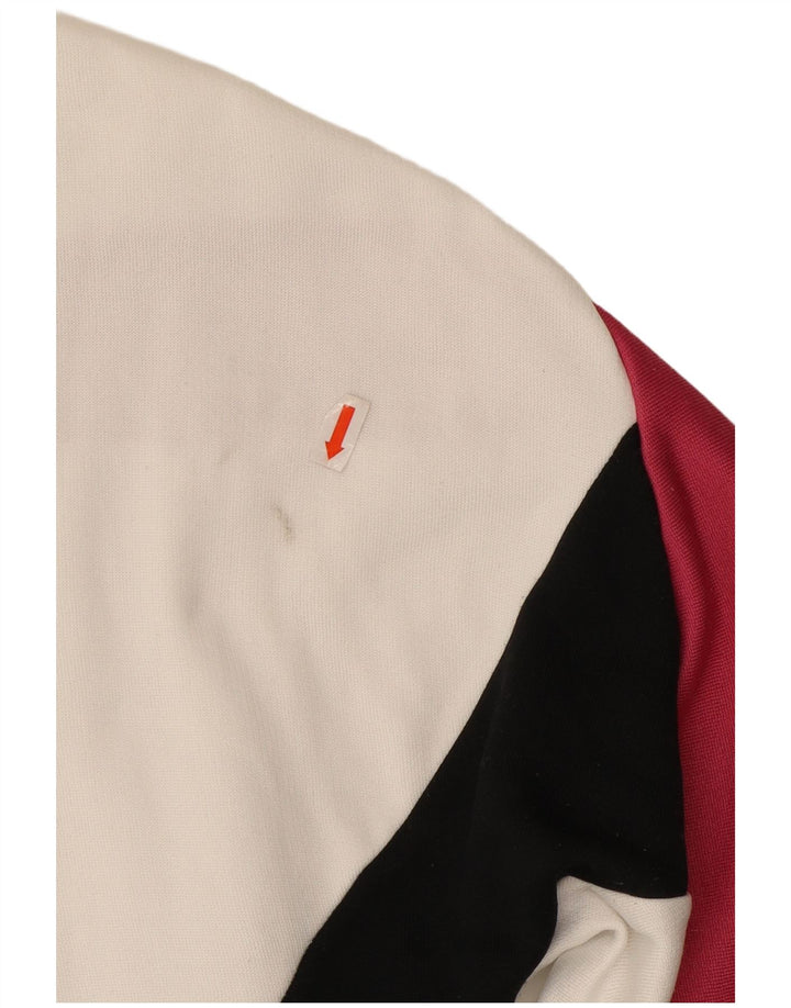 Pulover pentru damă LEVI'S, cu fermoar, cu gât, UK 14 Medium, alb, bloc de culoare