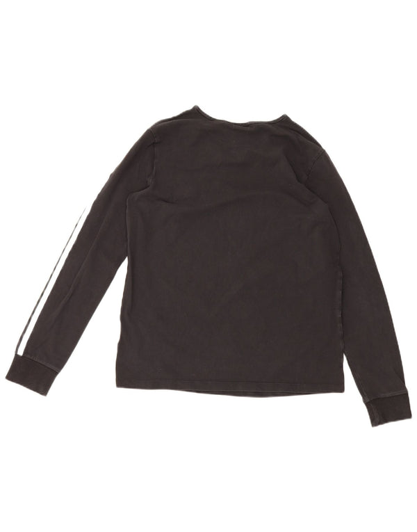Adidas pentru femei Top cu mânecă lungă UK 14 Medium Black Bumbac Sport