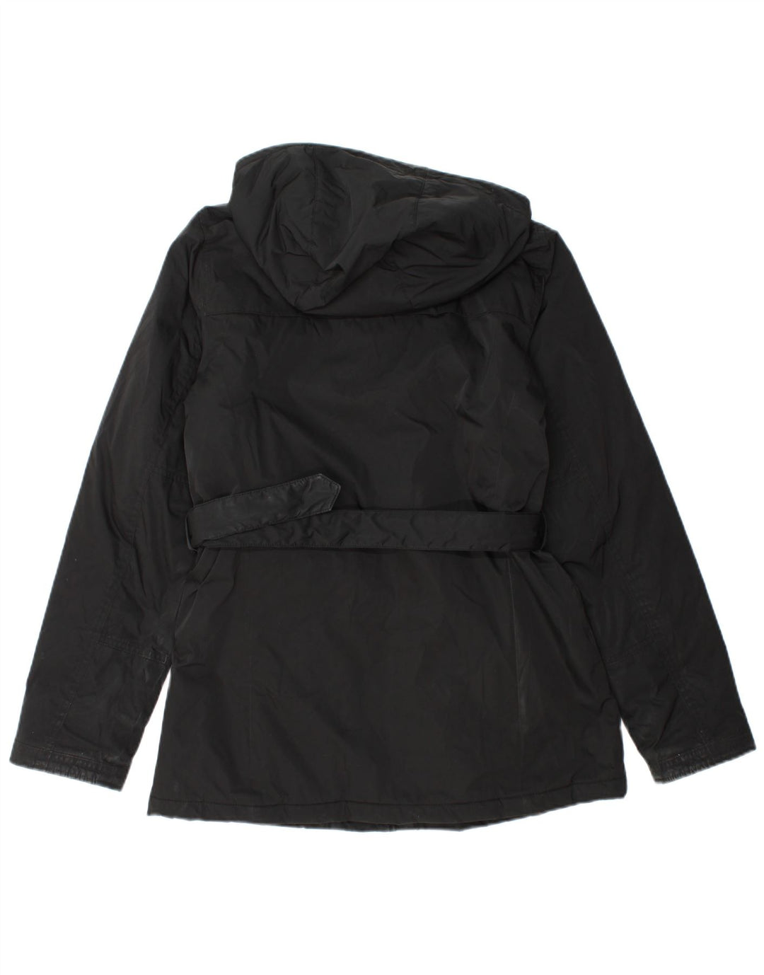 Jachetă Woolrich pentru femei, cu glugă, poliester negru, UK 14