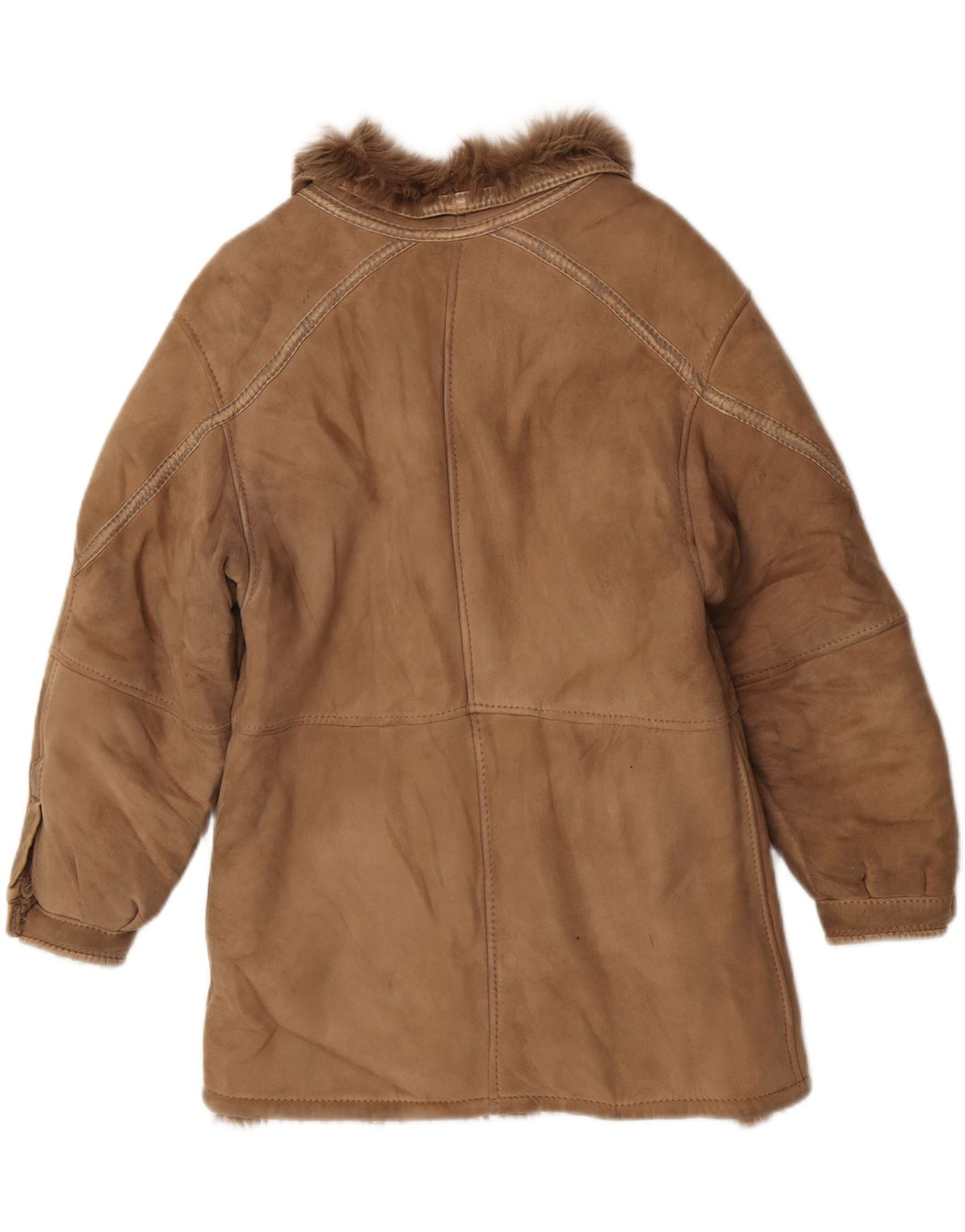 Jachetă vintage din shearling pentru femei IT 44 Medium Beige Shearling