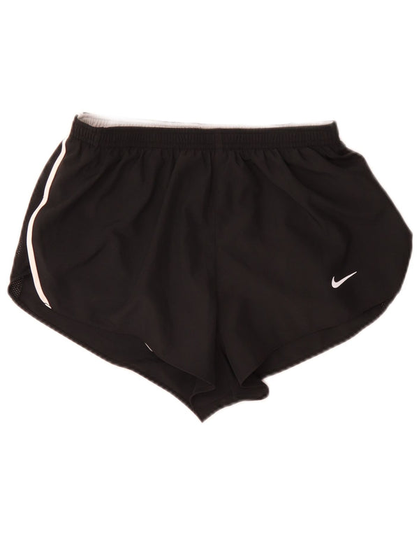 Pantaloni scurti sport Nike Dri Fit pentru femei UK 8 Small Negru Poliester