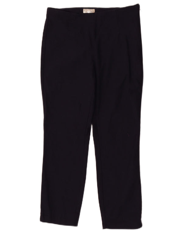 Phase Eight Pantaloni tăiați drept pentru femei UK 12 Medium W28 L24 Bleumarin
