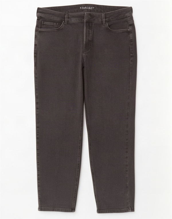 Blugi drepti pentru femei Marks & Spencer UK 20 2XL W36 L28 bumbac gri