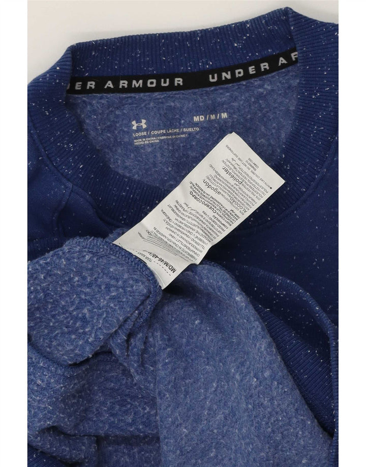 Pulover pentru bărbați Under Armour, bumbac cu pete albastru mediu