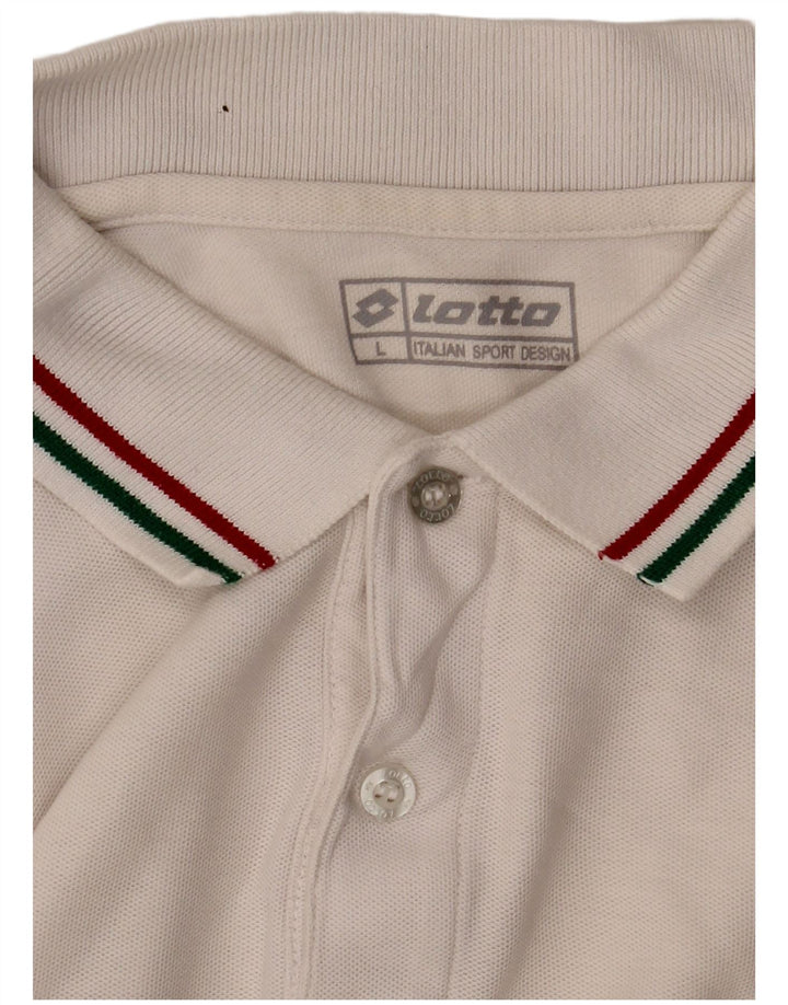 Tricou polo pentru bărbați Lotto, mare, alb