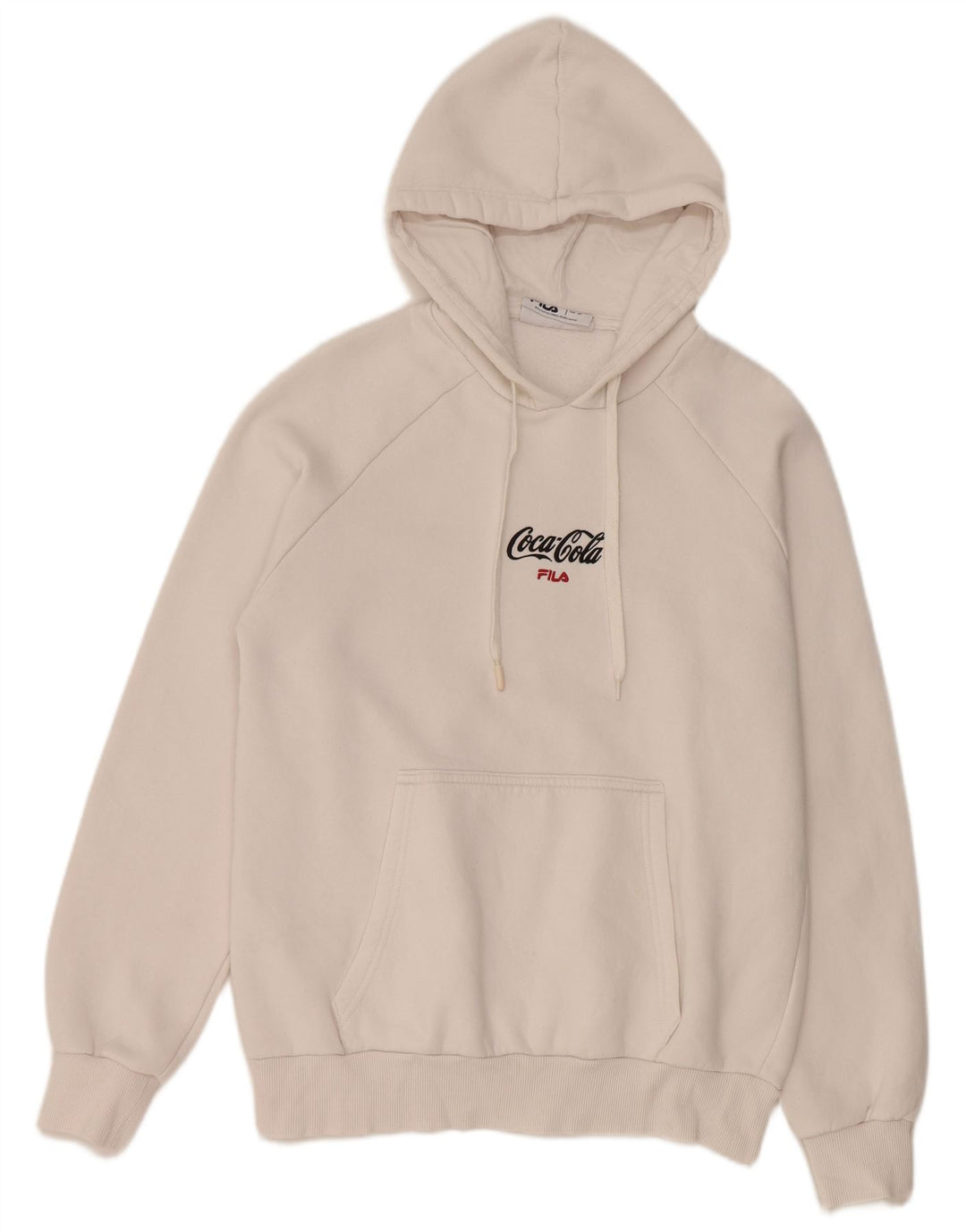 Pulover Fila Coca-Cola Graphic Hoodie pentru bărbați, mic, alb