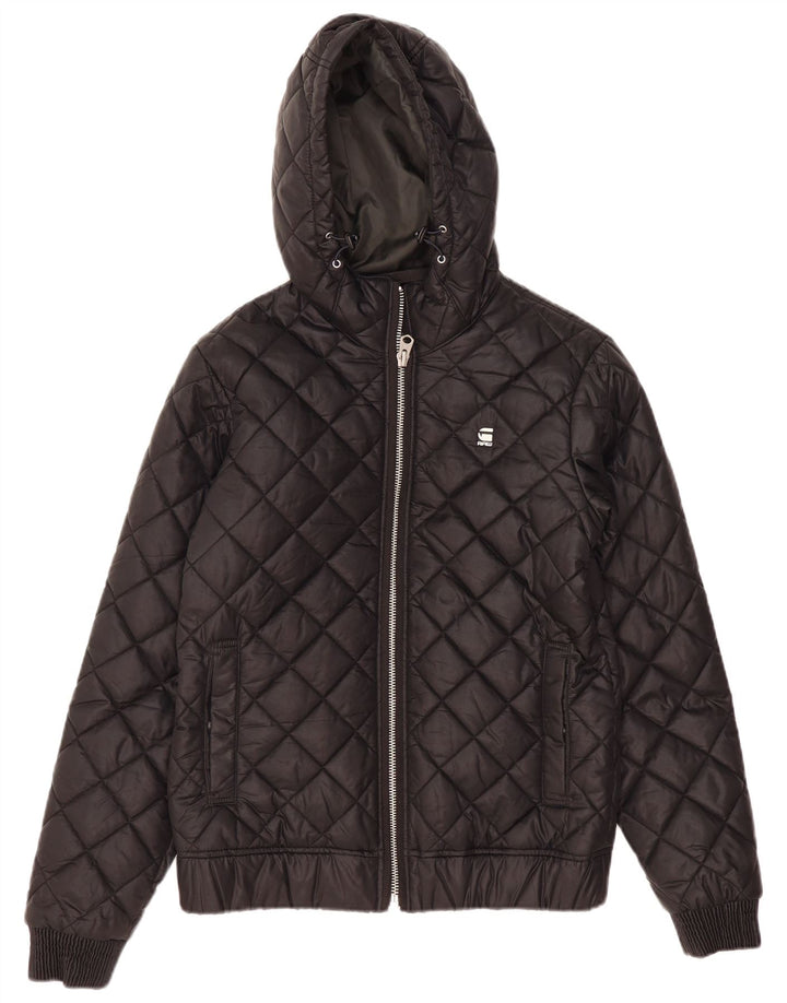 Jachetă matlasată cu glugă pentru bărbați G-Star UK 36 Small Black