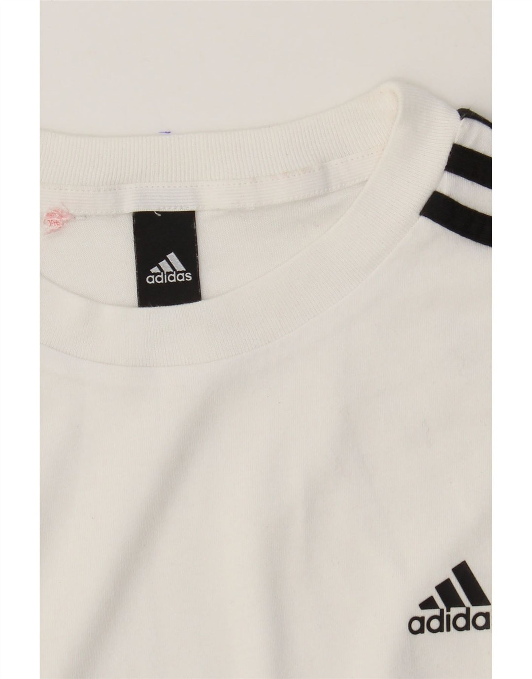 ADIDAS Womens T-Shirt Top UK 10 Small White Vintage Adidas and Second-Hand Adidas from Messina Hembry 