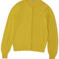 Pulover cardigan pentru femei Stefanel UK 12 bumbac galben mediu