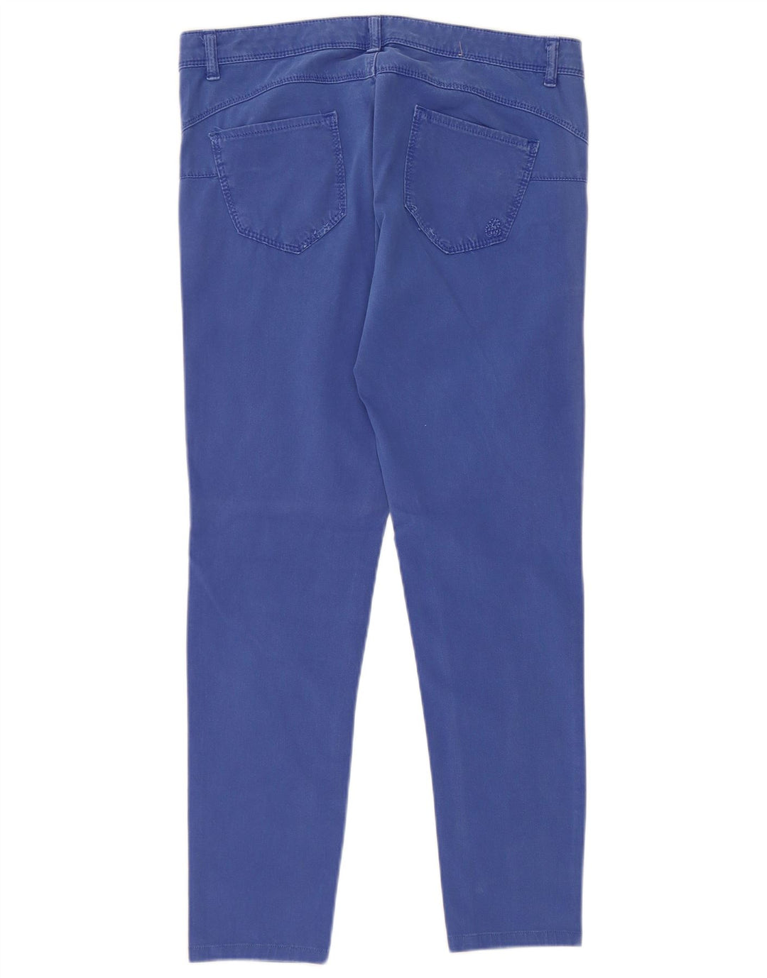 Pantaloni casual super skinny BENETTON pentru femei L30 L27 bumbac albastru