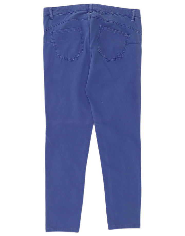 Pantaloni casual super skinny BENETTON pentru femei L30 L27 bumbac albastru