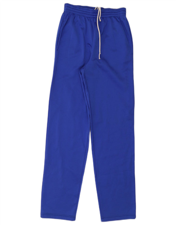 Pantaloni de trening vintage pentru bărbați, poliamidă albastră medie