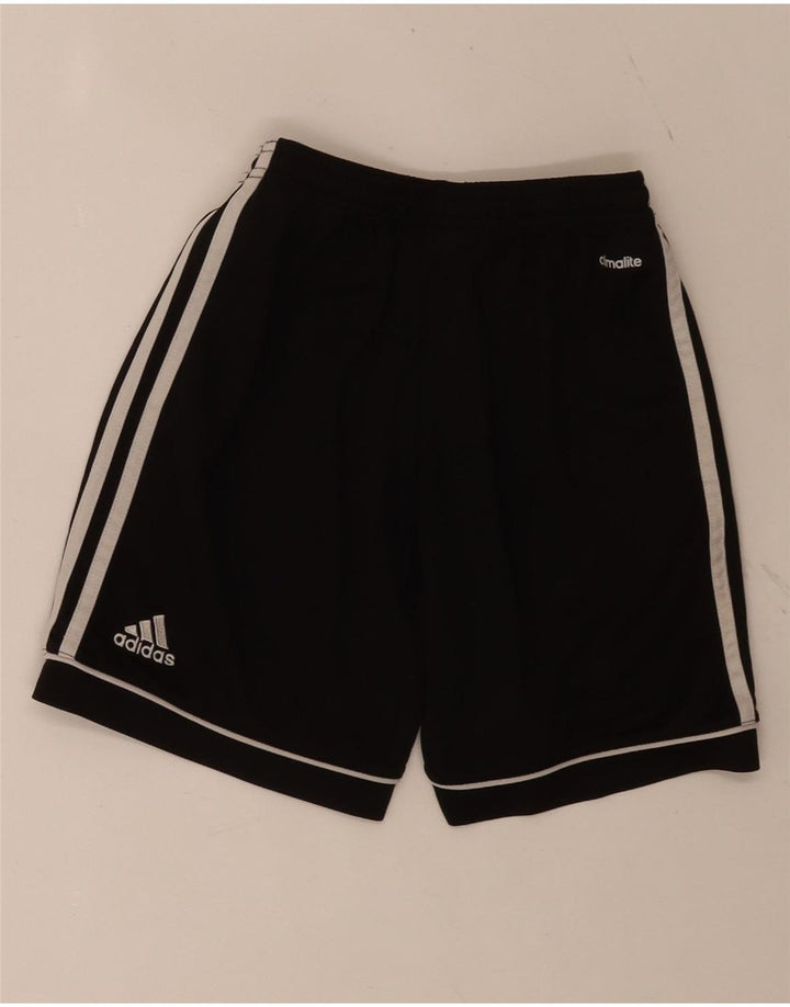 Pantaloni scurți sport Adidas Climalite pentru băieți 11-12 ani poliester negru