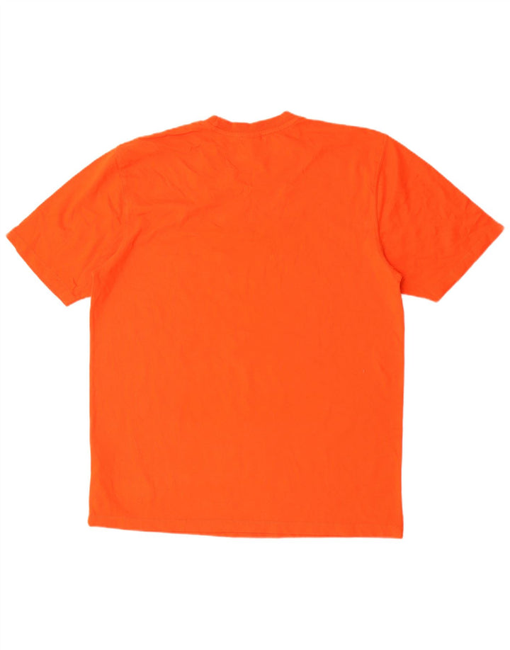 Tricou grafic Russell Athletic pentru bărbați Top din bumbac portocaliu mediu