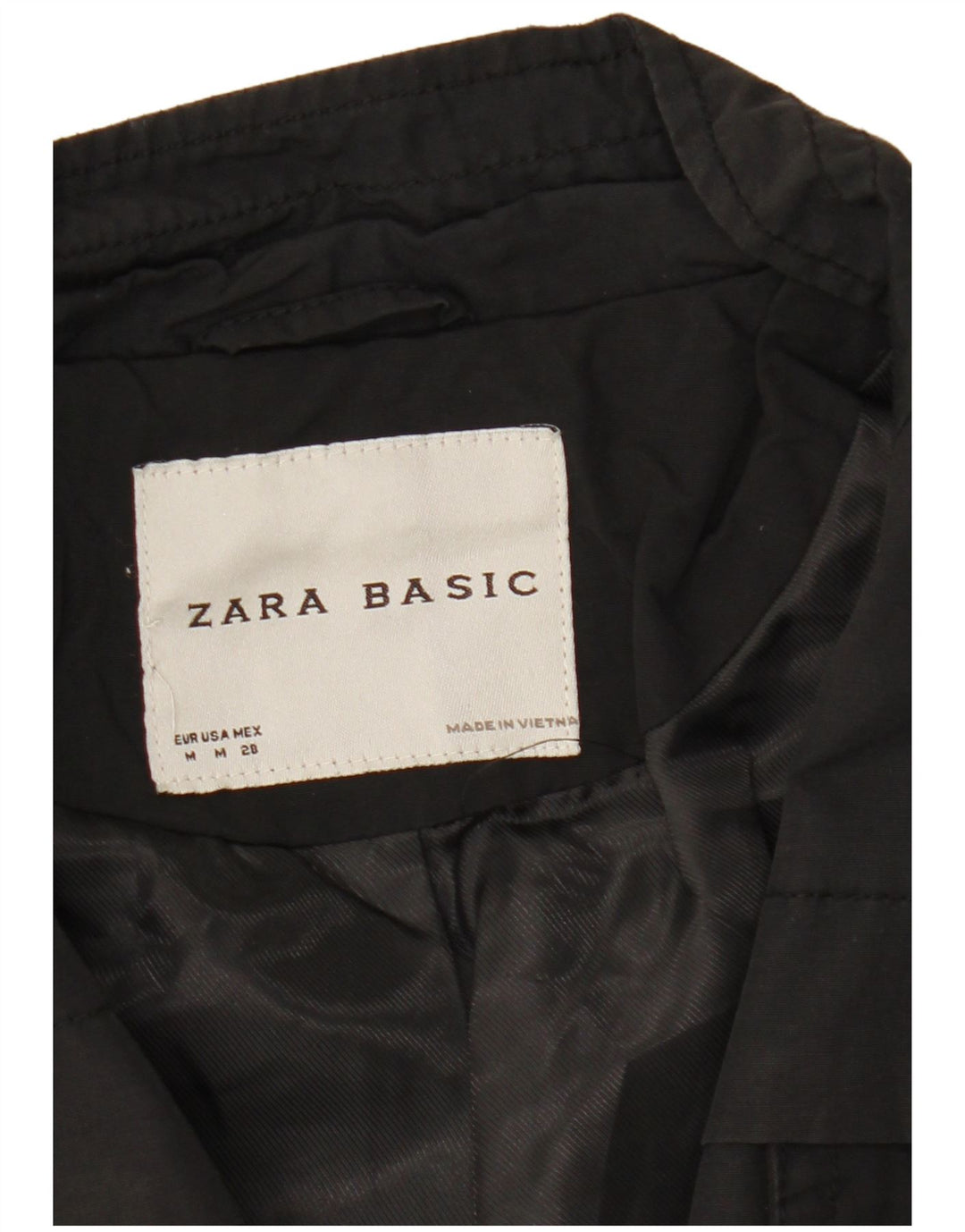 Jachetă militară Zara pentru femei UK 12 Medium Black