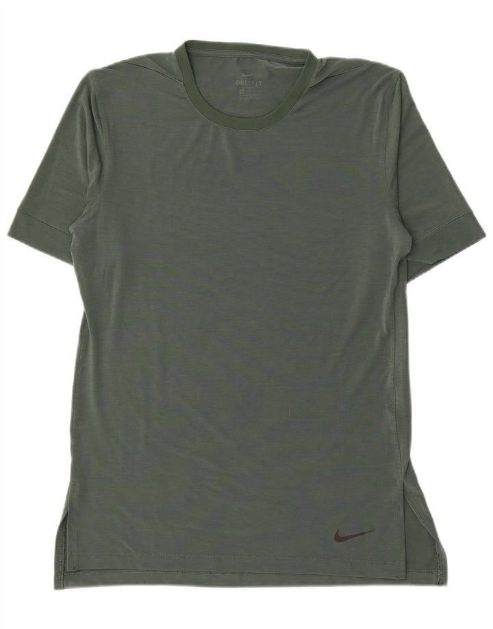 Tricou pentru bărbați Nike Dri Fit Top Poliester verde mediu