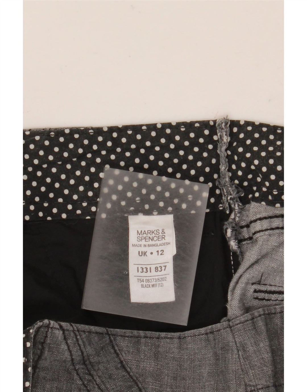 MARKS & SPENCER Pantaloni scurti chino pentru femei UK 12 Medium W30 Bumbac negru