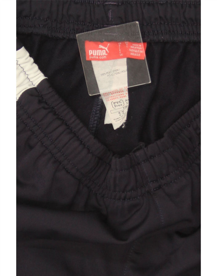 Pantaloni de trening PUMA pentru băieți 15-16 ani, albastru bleumarin, poliester color bloc