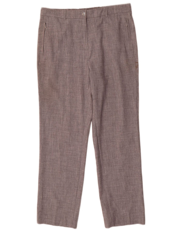 Marks & Spencer Pantaloni casual pentru femei cu talie înaltă UK 14 Large W32 L29 Gri