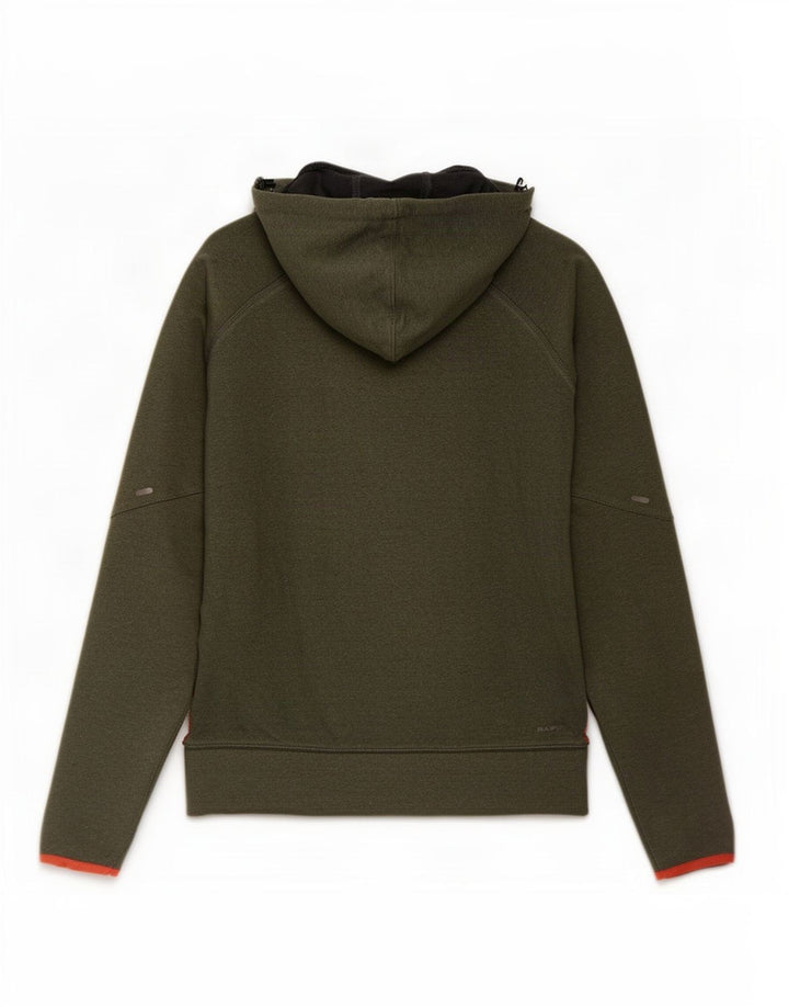 Pulover Reebok pentru bărbați, cu fermoar, bumbac verde mediu