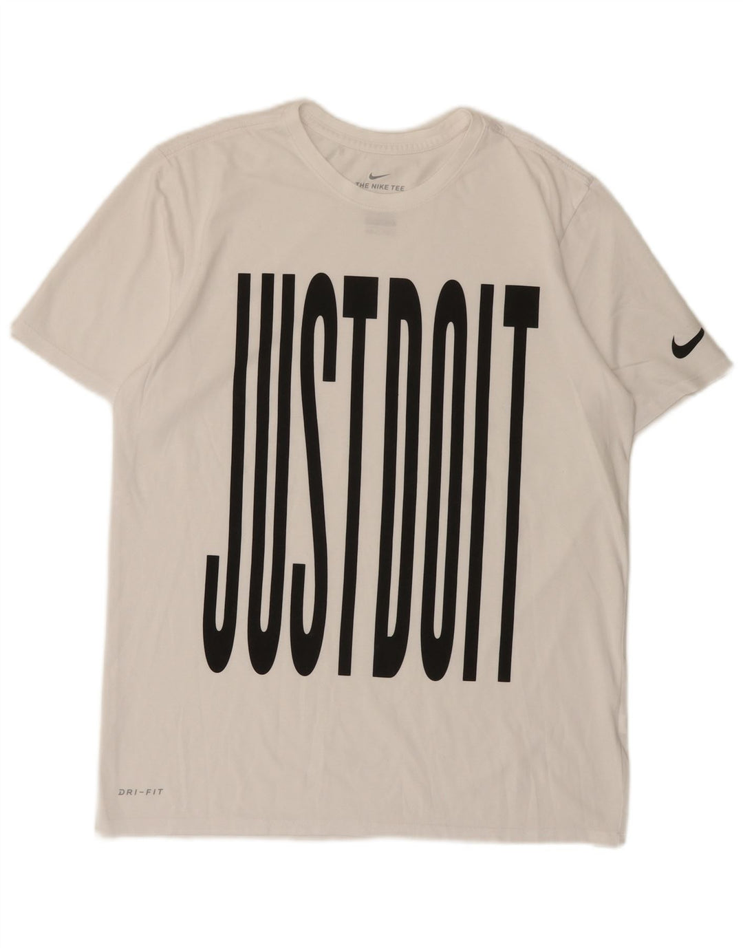 Tricou grafic NIKE Dri Fit pentru bărbați Top mediu alb